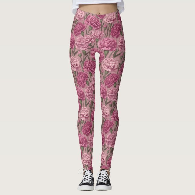 Legging Anêmonas Elegantes Acentuam a Maternidade (Frente)