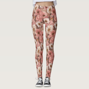 Legging Anêmonas Flor Fitness Moda Anêmonas Pétala