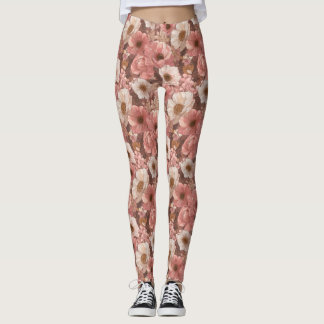 Legging Anêmonas Flor Fitness Moda Anêmonas Pétala