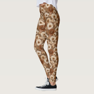 Legging Anêmonas Flor Gestante Anêmonas Brilho