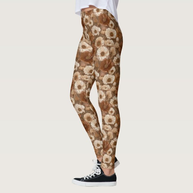 Legging Anêmonas Flor Gestante Anêmonas Brilho (Esquerda)
