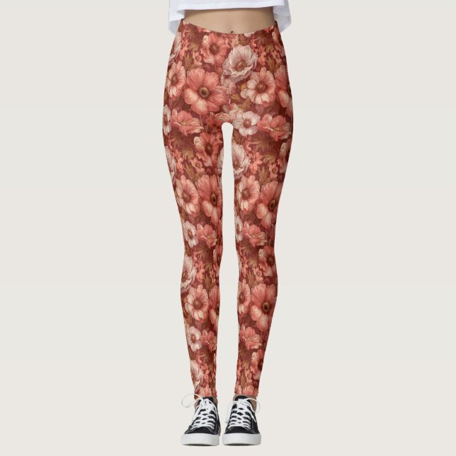 Legging Anêmonas Flor Gestante Anêmonas Luxo Dama De (Frente)