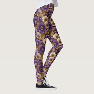 Legging Anêmonas Flor Yoga Anêmonas Fantasia Mulheres
