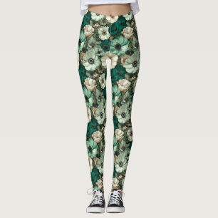 Legging Anêmonas flor Yoga Anêmonas Luxo Dia das Mães