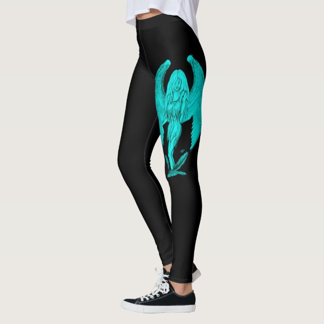 Legging Angel, Black and Green design (Esquerda)