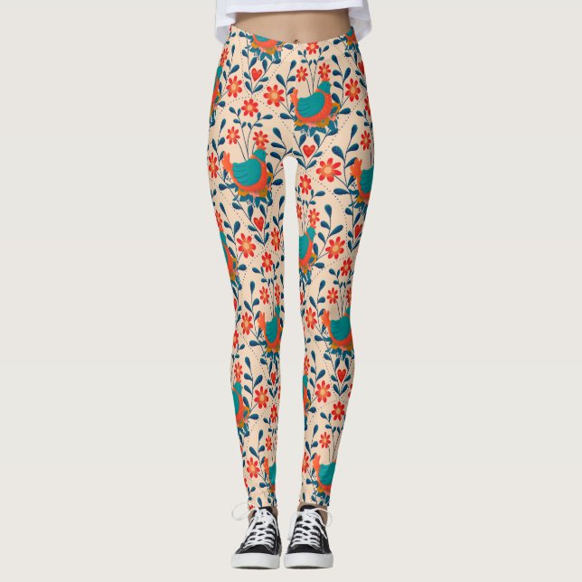 Legging Angry Chicken Floral (Frente)