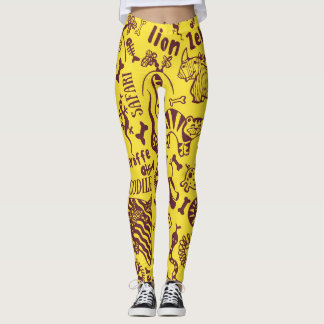 Legging Animais Africanos: Padrão Cultural Sem Olhos.