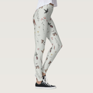 Legging Animais da Floresta, Frutas da Floresta, Flores no