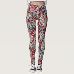 Legging Animais da Floresta, William Morris