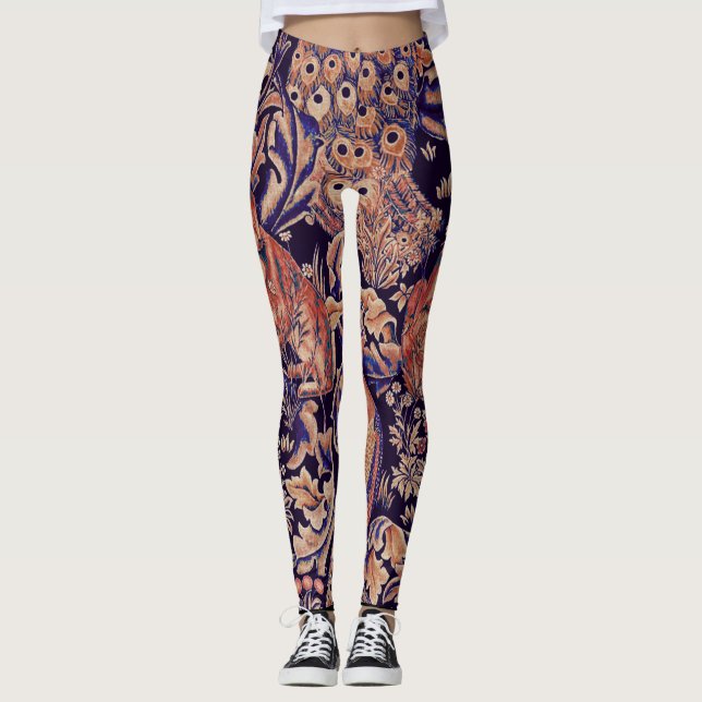 LEGGING ANIMAIS FLORESTAIS, FOX, PEACOCK, PINTOS DE PASSAG (Frente)