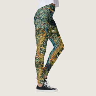Legging ANIMAIS FLORESTAIS,RAVEN,FOX,PEACOCK Blue Green Fl
