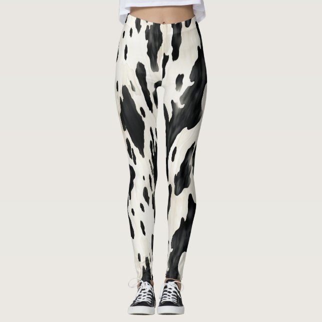 Legging Animal de Fazenda Ocidental Vaca (Frente)