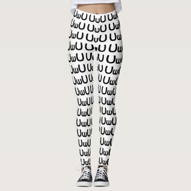 Legging Anime Feliz Da UwU Face Emoticon (Frente)