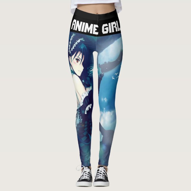 Legging Anime Girl & Sword Design (Frente)