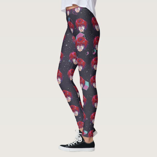 Legging Anime retrô geométrico dos anos 90   (Esquerda)