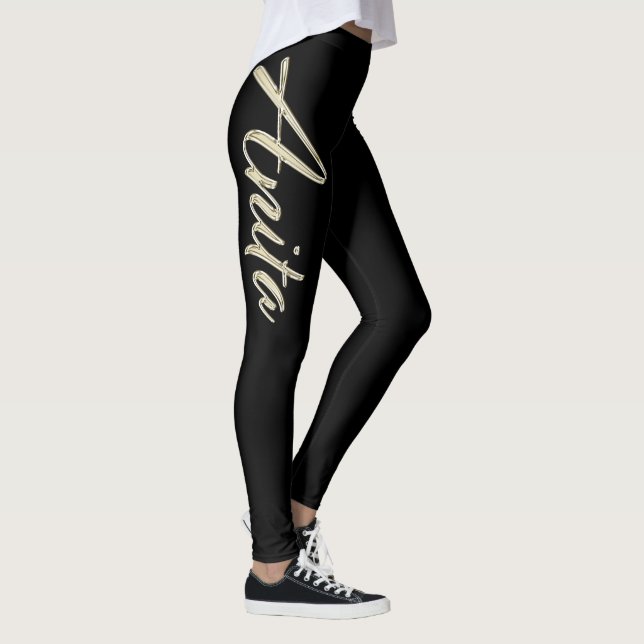 Legging Anita white gold Handwriting Hose (Direita)