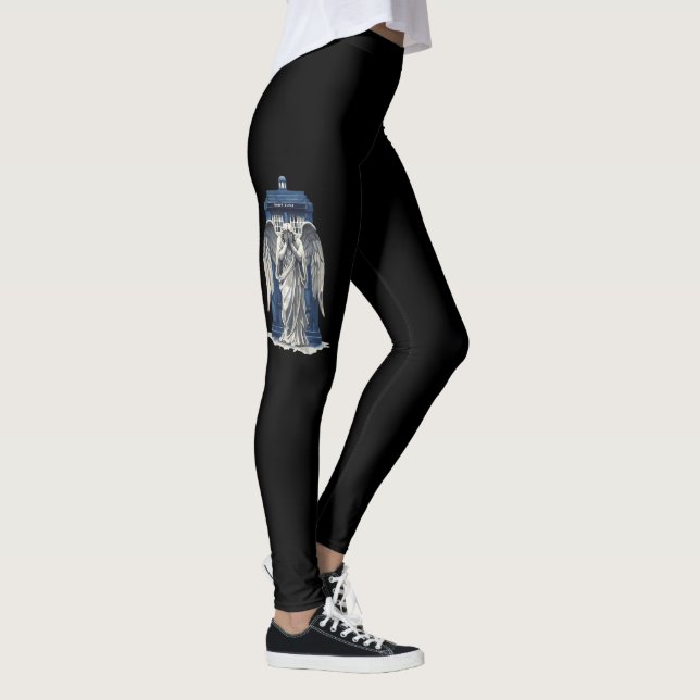 Legging Anjo de ressonância com Caixa Azul de Polícia 1 (Direita)