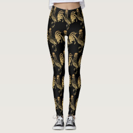 Legging Ano de Dobra do ouro Zodiday Birthday Black L2