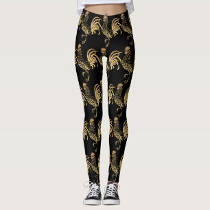 Legging Ano de Dobra do ouro Zodiday Birthday Black L2