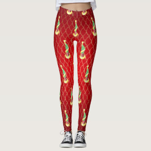 Legging Ano Novo Chinês do Cobra 2025 Lucky Bamboo