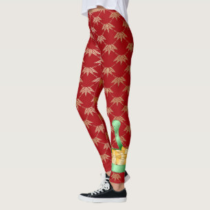 Legging Ano Novo Chinês do Dinheiro da Fortuna de Cobra 20