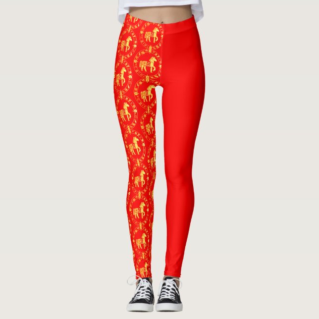Legging Ano Novo Chinês Dourado 2026 (Frente)