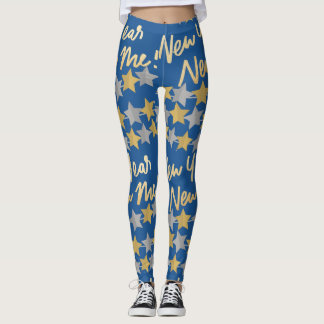 Legging Ano Novo Eu, Feliz ano novo 2022 Azul Festivo