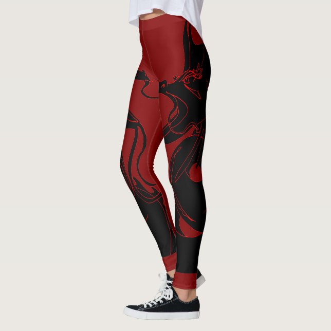 Legging Anopurodon Dragão Duplo Preto (Esquerda)