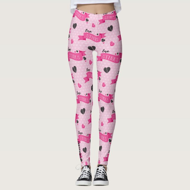 Legging Anti-Valentine Carnival: Love Stinks Polka Dot  (Frente)