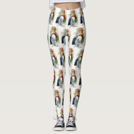 Legging Antigo Natal para Sheepdog Inglês