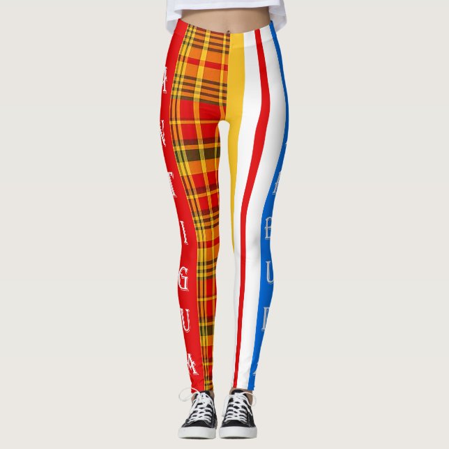 Legging Antigua & Barbuda Clássico colorido (Frente)