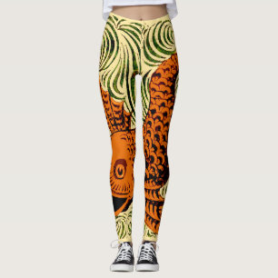 Legging Antiguidade de Peixe Azulejo Antigo
