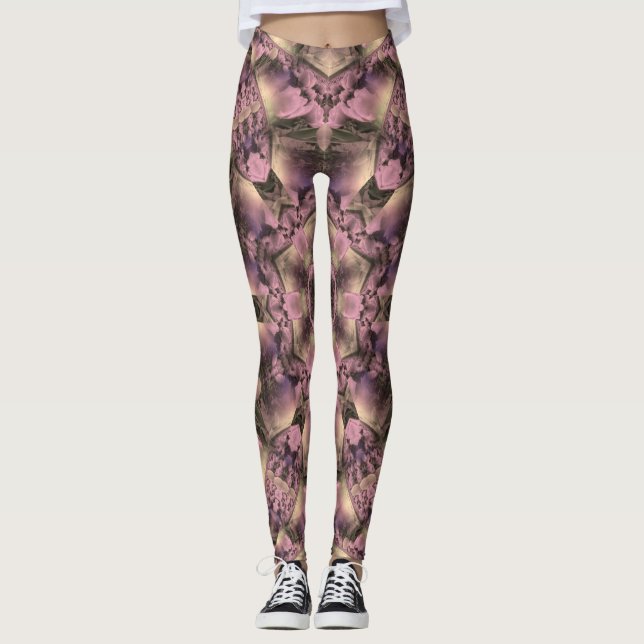 Legging Antiguidade Rosa Vitoriana (Frente)