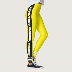 Legging Apanhar o fundo amarelo néon II