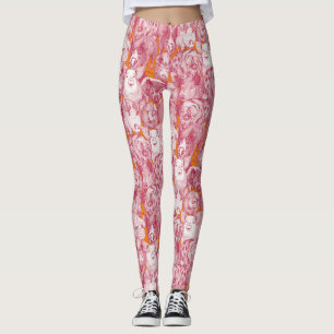 Legging apenas porcos viva magenta satsuma