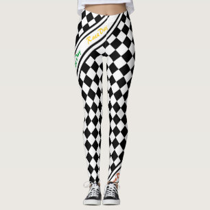 Legging Apronte o branco preto de competência clássico d