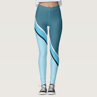 Legging Aqua Blue e Turquoise Diagonal