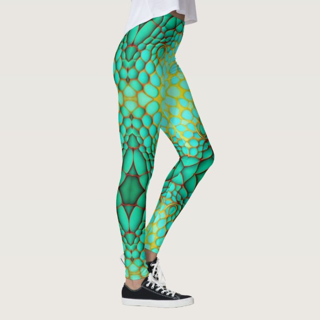 Legging Aqua Cobra Skin (Direita)