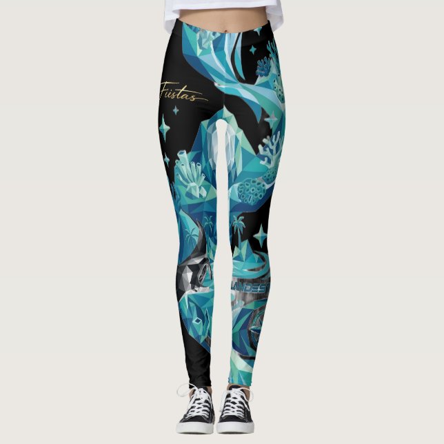 Legging “Aqua Elegance – Manta Ray Leggings” (Frente)