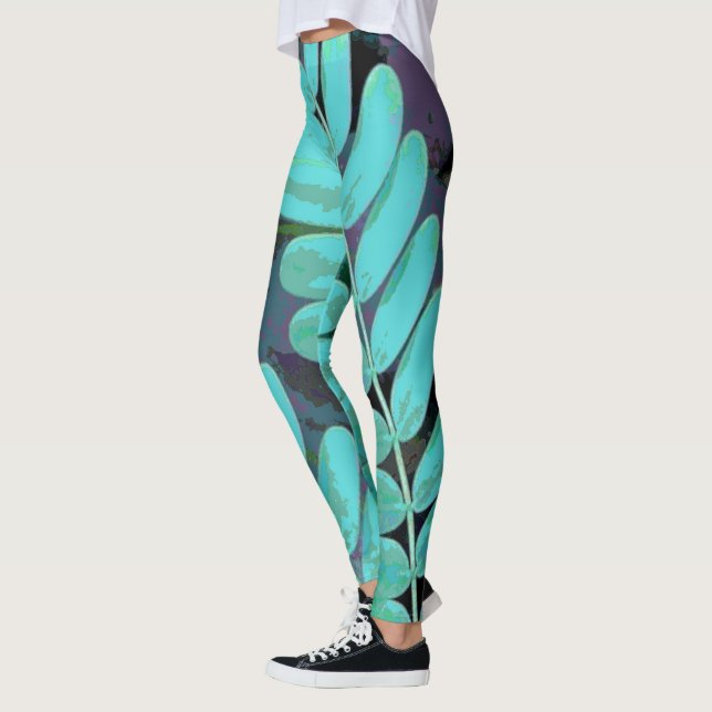 Legging Aqua Folhas (Esquerda)