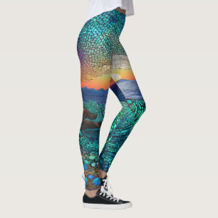 Legging Aqua Mirage Seascape