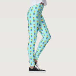 Legging Aqua | Pride Pineapple Rainbow Pattern