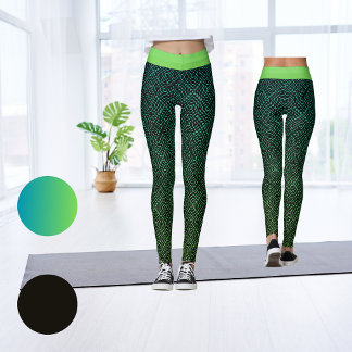 Legging Aqua verde com gradiente de Abstrato moderno