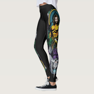 Legging Aquaman Orin & Orm Reversible Art Nouveau Panel