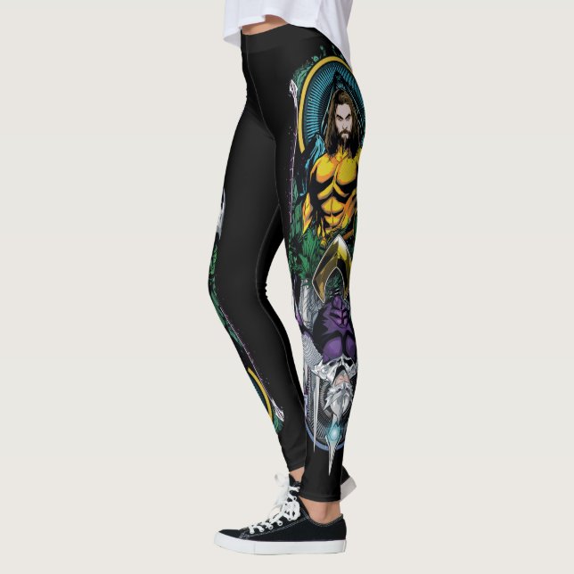 Legging Aquaman | Orin & Orm Reversible Art Nouveau Panel (Esquerda)