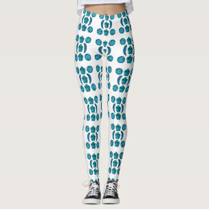 Legging Aquamarine Gemstone Art Sky Blue