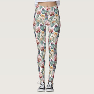 Legging Aquarela Cactos Sucultivos