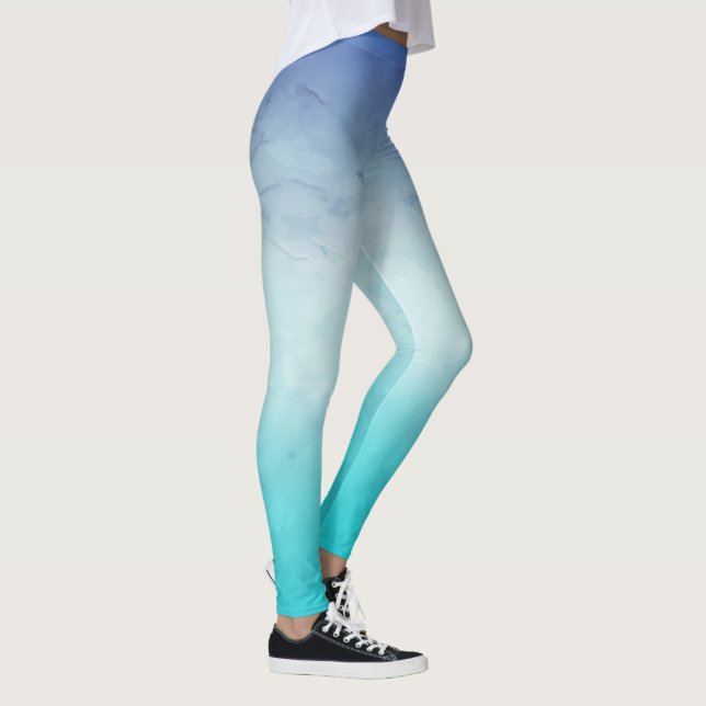 Legging Aquarela Verde Azul (Direita)