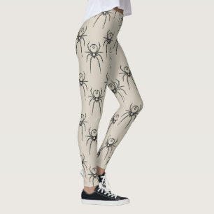 Legging Aranha - Branco Osso e Preto Bato