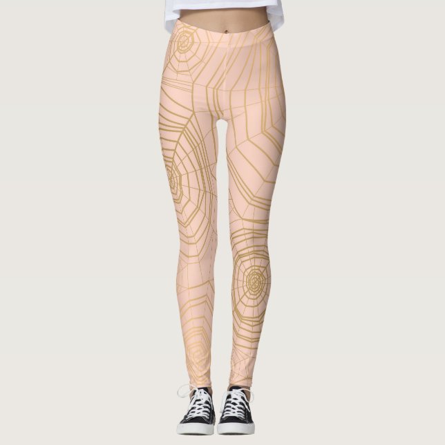 Legging Aranha de Pastel: Padrão de Dia das Bruxas. (Frente)